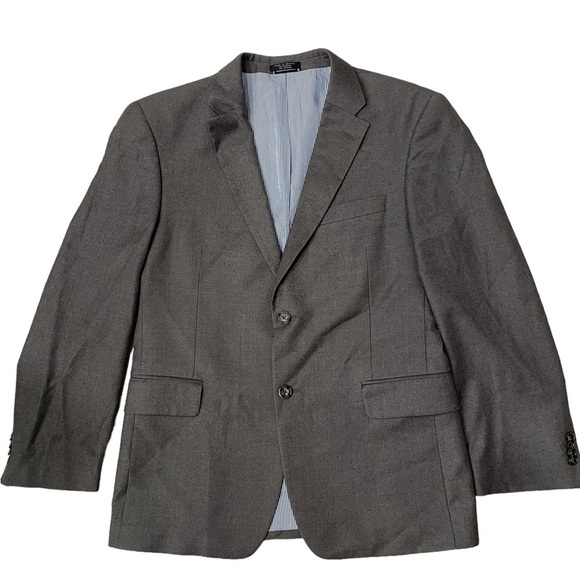 TOMMY HILFIGER | 100% Wool Gray Blazer | Size 40 - Picture 1 of 11